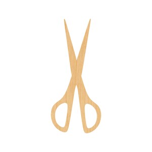 Scissors 2 Laser Cut Out Wood Shape Craft Supply - Woodcraft Cutout
