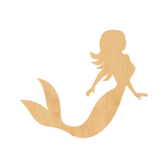 Mermaid - Laser Cut Out Unfinished Wood Craft Shape SEA20 Mermaid - Laser Cut Out Unfinished Wood Craft Shape SEA20