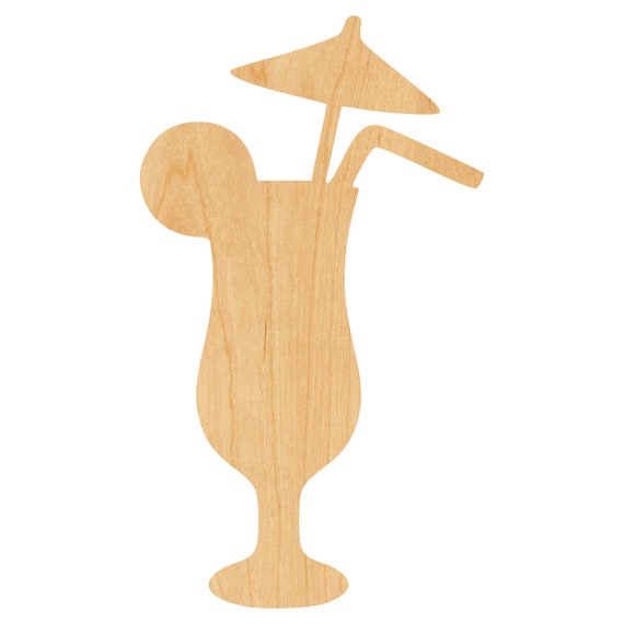 Word Cocktail - Laser Cut Out Unfinished Wood Craft Shape FOD45 Word Cocktail - Laser Cut Out Unfinished Wood Craft Shape FOD45