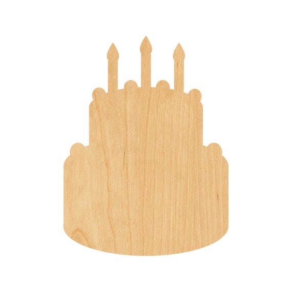 Food Cake - Laser Cut Out Unfinished Wood Craft Shape FOD46 Food Cake - Laser Cut Out Unfinished Wood Craft Shape FOD46