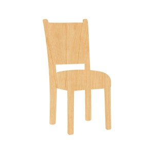 Chair Laser Cut Out Wood Shape Craft Supply - Woodcraft Cutout