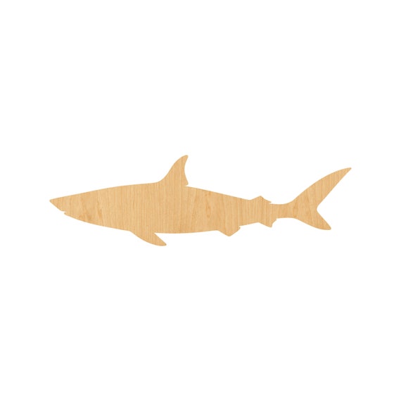 Shark - Laser Cut Out Unfinished Wood Craft Shape SEA51 Shark - Laser Cut Out Unfinished Wood Craft Shape SEA51
