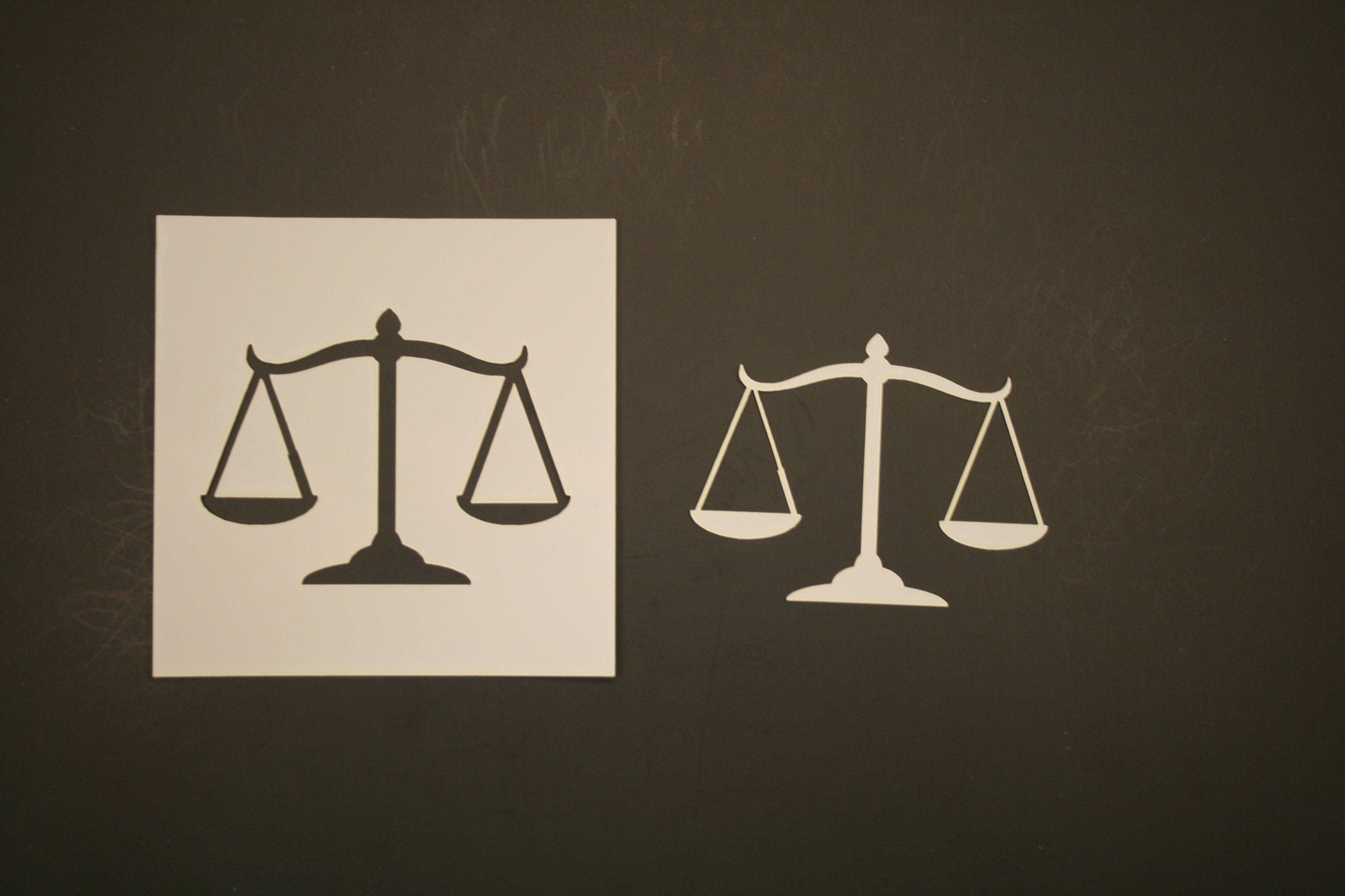 Scales of Justice Reusable Mylar Stencil Art Supplies Etsy
