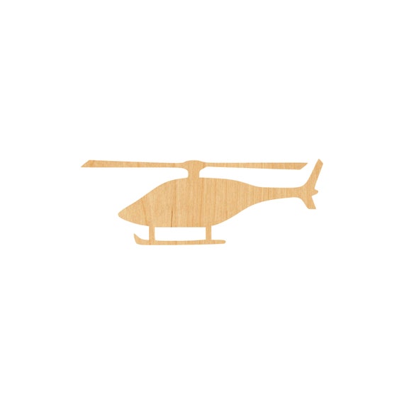 Helicopter - Laser Cut Out Unfinished Wood Craft Shape PLN12 Helicopter - Laser Cut Out Unfinished Wood Craft Shape PLN12