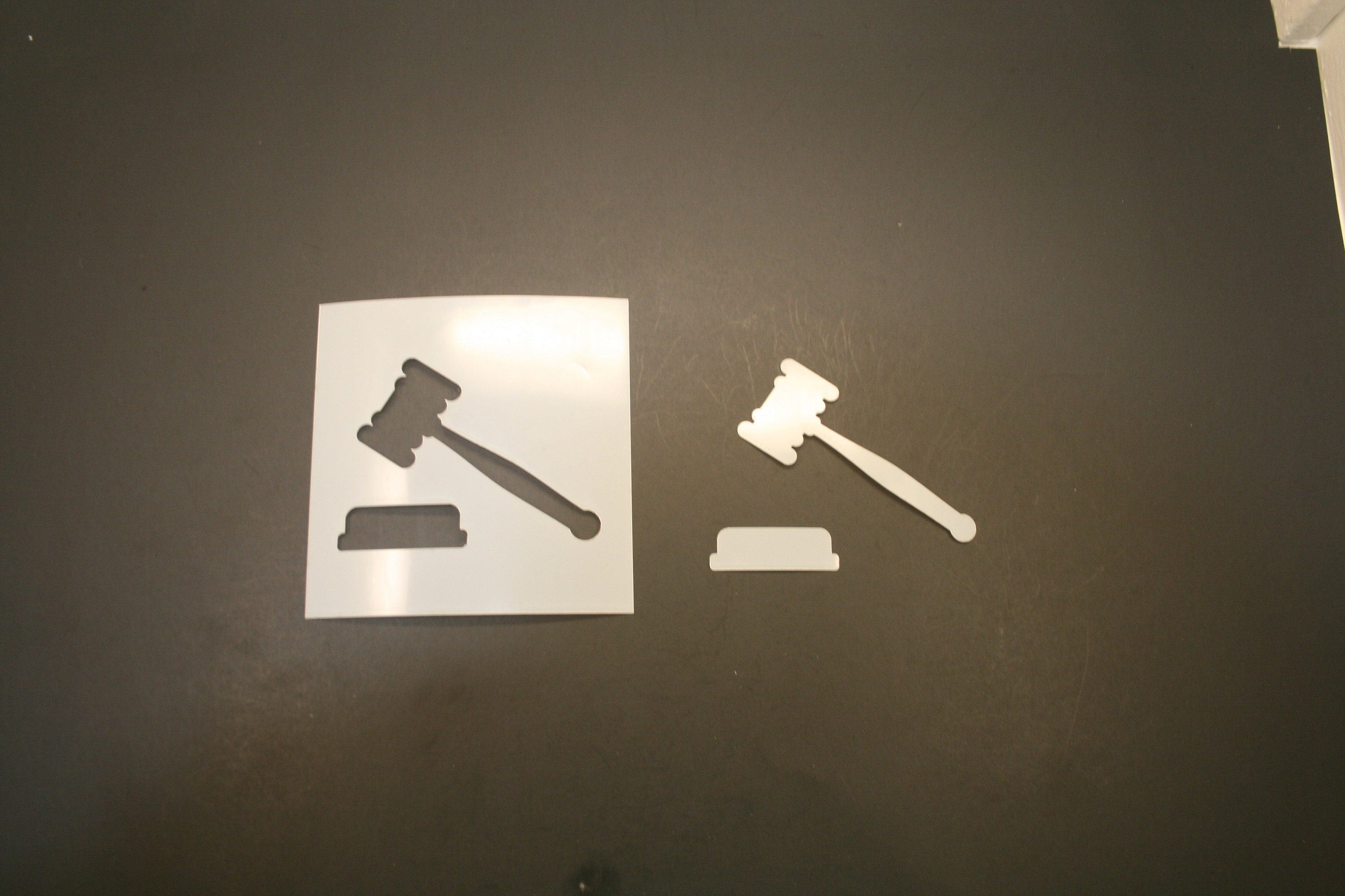 Gavel Reusable Mylar Stencil Art Supplies Etsy