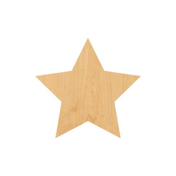 Star - Laser Cut Out Unfinished Wood Craft Shape SKY12 Star - Laser Cut Out Unfinished Wood Craft Shape SKY12