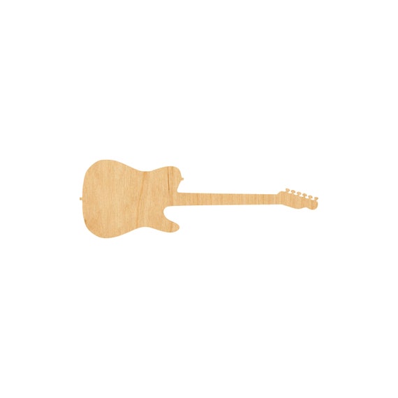 Music Guitar - Laser Cut Out Unfinished Wood Craft Shape MSC19 Music Guitar - Laser Cut Out Unfinished Wood Craft Shape MSC19