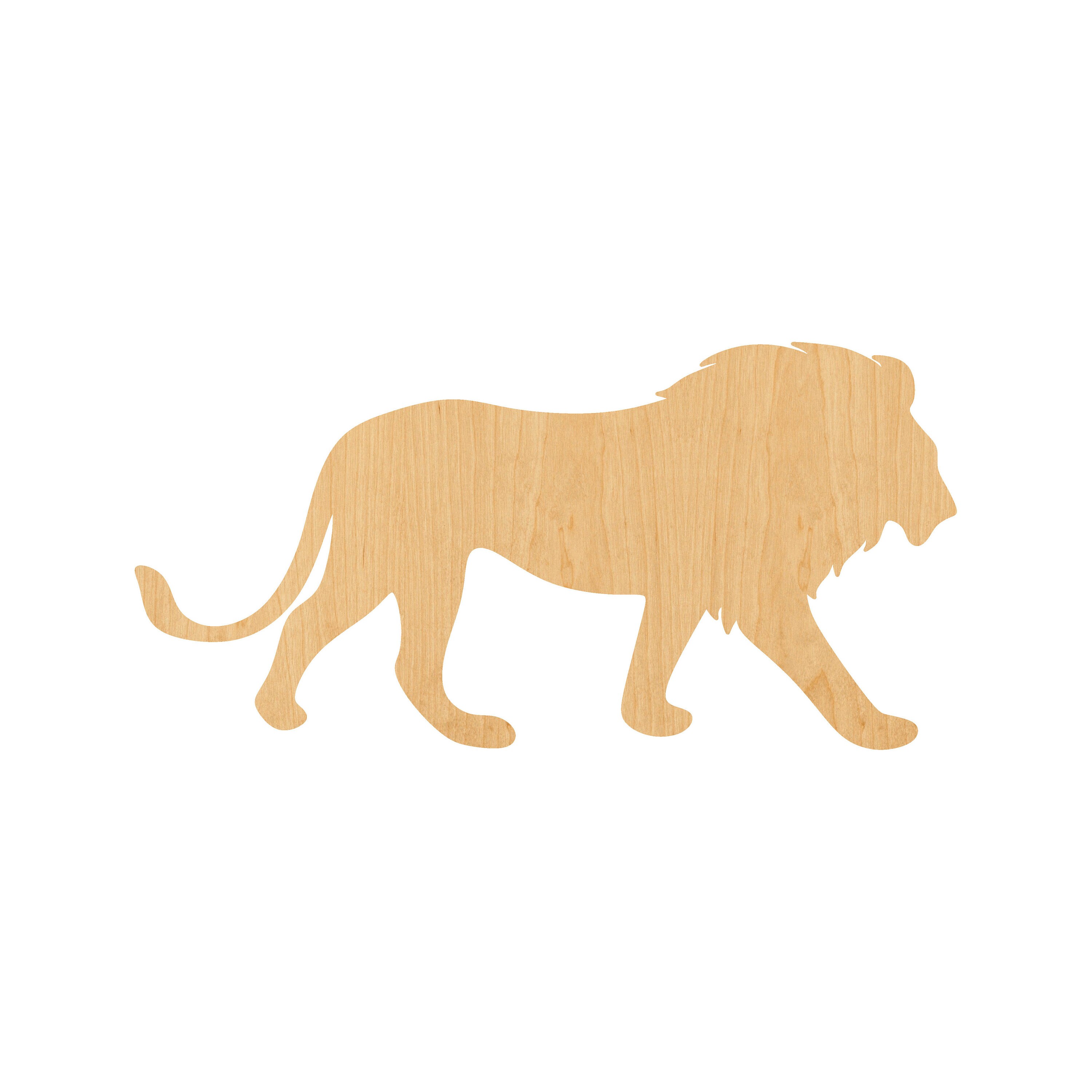Cat Lion - Laser Cut Out Unfinished Wood Craft Shape CAT13 Cat Lion - Laser Cut Out Unfinished Wood Craft Shape CAT13