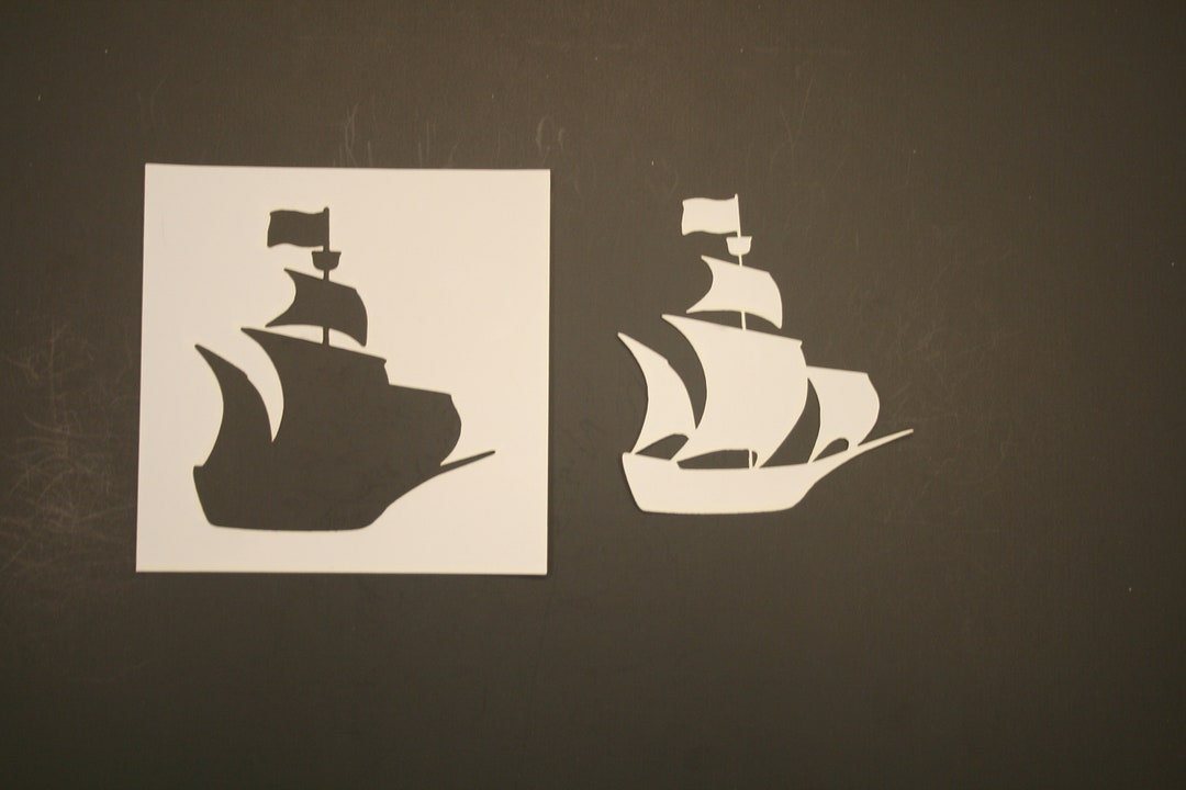 Pirate Ship 2 Reusable Mylar Stencil Art Supplies Etsy