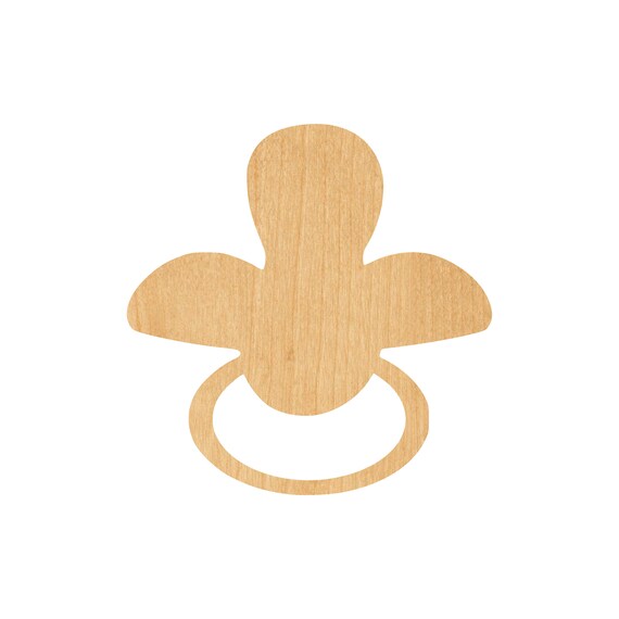 Baby Pacifier - Laser Cut Out Unfinished Wood Craft Shape BBY49 Baby Pacifier - Laser Cut Out Unfinished Wood Craft Shape BBY49