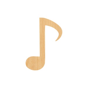 Music Note 2 Laser Cut Out Wood Shape Craft Supply - Woodcraft Cutout