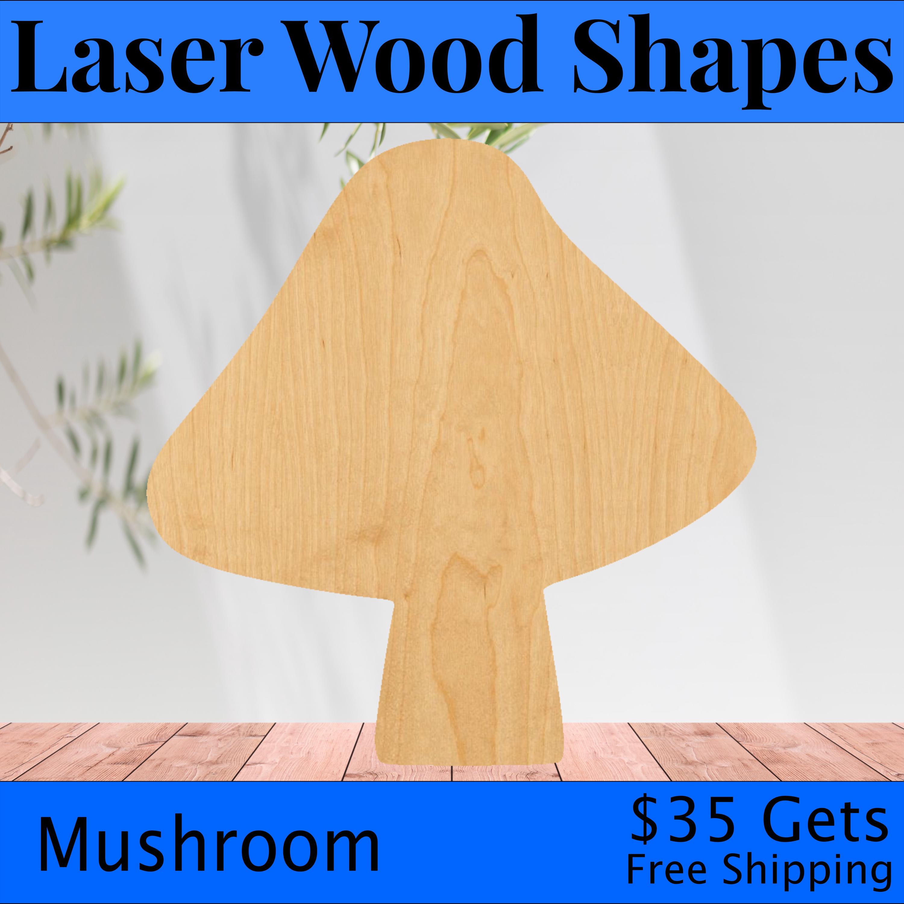 Tree Mushrooms - Laser Cut Out Unfinished Wood Craft Shape TRE9 Tree Mushrooms - Laser Cut Out Unfinished Wood Craft Shape TRE9
