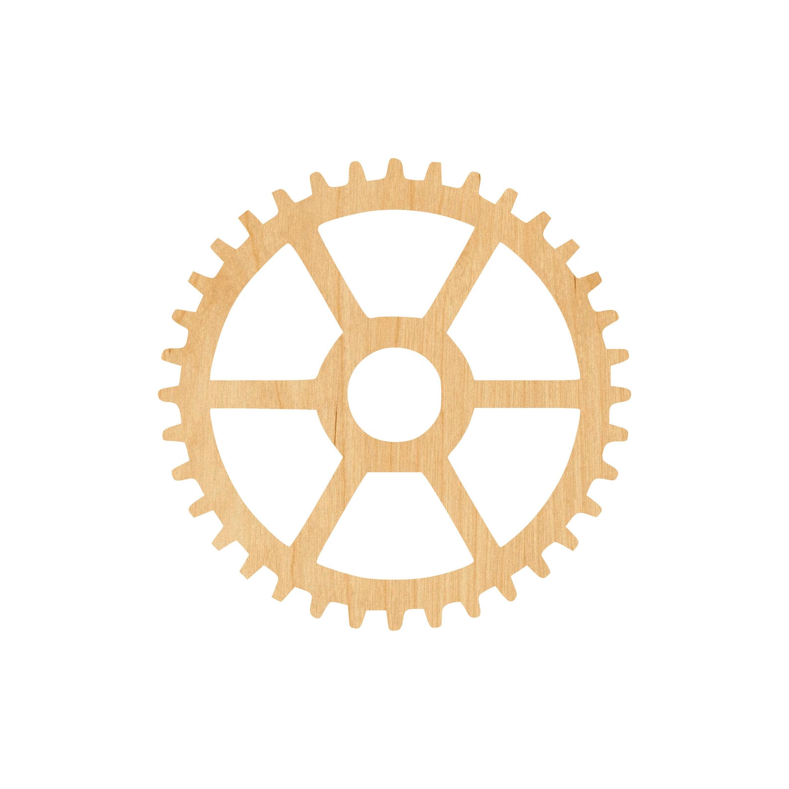 Gear 4 Laser Cut Out Wood Shape Craft Supply Woodcraft Etsy