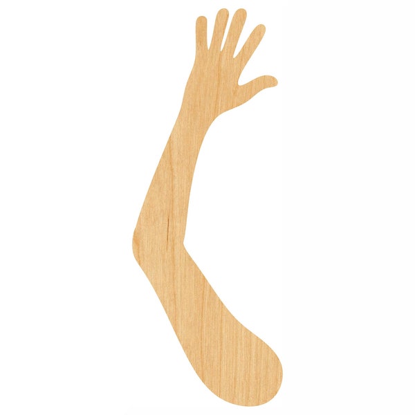 Hand And Arm Laser Cut Out Wood Shape Craft Supply - Woodcraft Cutout