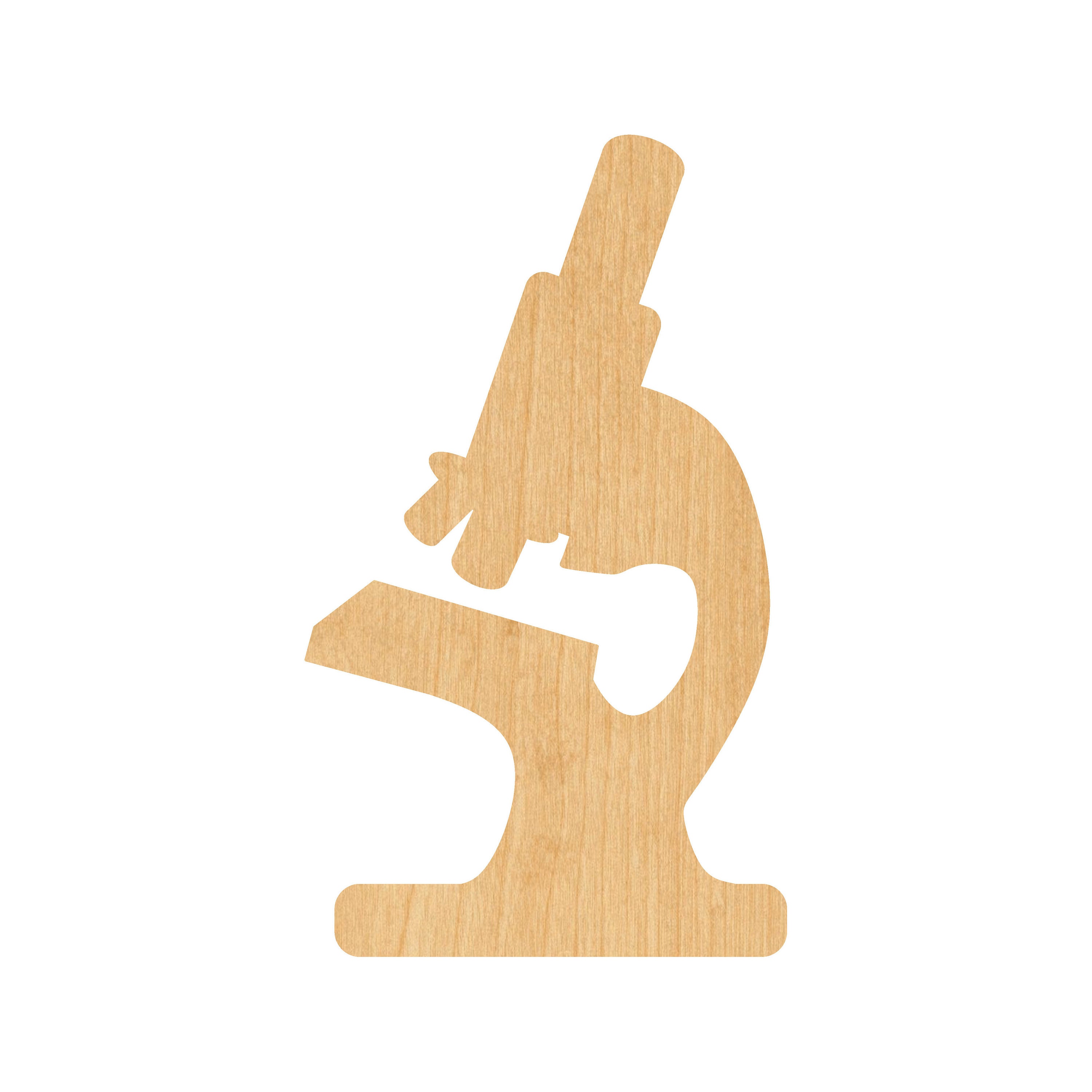 Microscope Laser Cut Out Wood Shape Craft Supply - Woodcraft Cutout