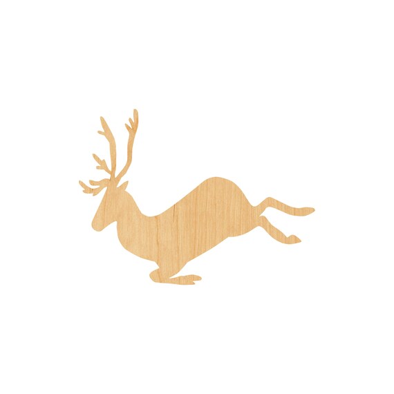 Scene Deer - Laser Cut Out Unfinished Wood Craft Shape DER72 Scene Deer - Laser Cut Out Unfinished Wood Craft Shape DER72