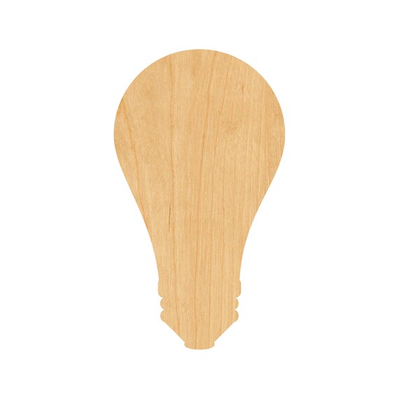 Decor Lightbulb - Laser Cut Out Unfinished Wood Craft Shape XMS23 Decor Lightbulb - Laser Cut Out Unfinished Wood Craft Shape XMS23