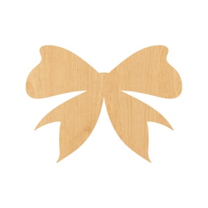 Bow Laser Cut Out Wood Shape Craft Supply - Woodcraft Cutout