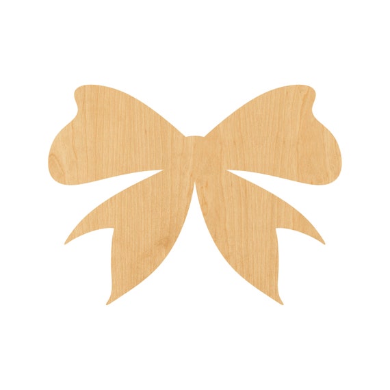 Bow - Laser Cut Out Unfinished Wood Craft Shape BOW2 Bow - Laser Cut Out Unfinished Wood Craft Shape BOW2