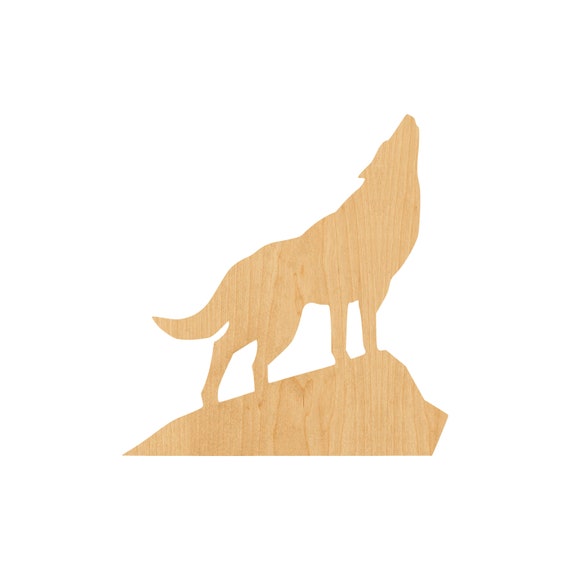 Wolf - Laser Cut Out Unfinished Wood Craft Shape ANML126 Wolf - Laser Cut Out Unfinished Wood Craft Shape ANML126