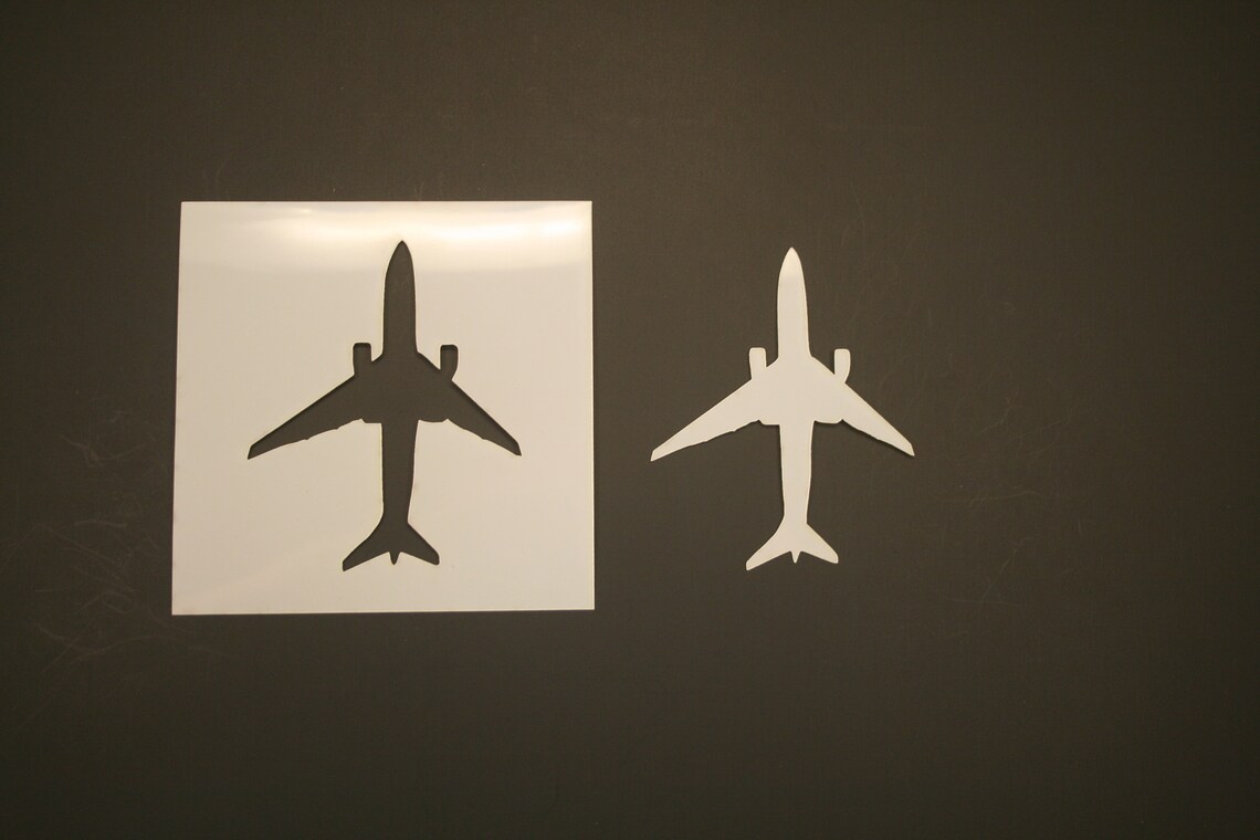 Jet Air Plane Reusable Mylar Stencil Art Supplies Etsy