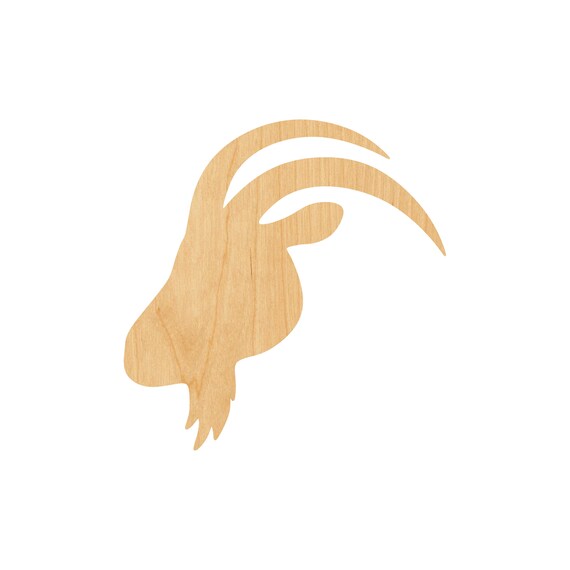 Goat - Laser Cut Out Unfinished Wood Craft Shape ANML57 Goat - Laser Cut Out Unfinished Wood Craft Shape ANML57