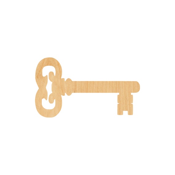 Key - Laser Cut Out Unfinished Wood Craft Shape KEY11 Key - Laser Cut Out Unfinished Wood Craft Shape KEY11