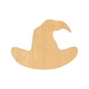 Witch Hat Laser Cut Out Wood Shape Craft Supply - Woodcraft Cutout