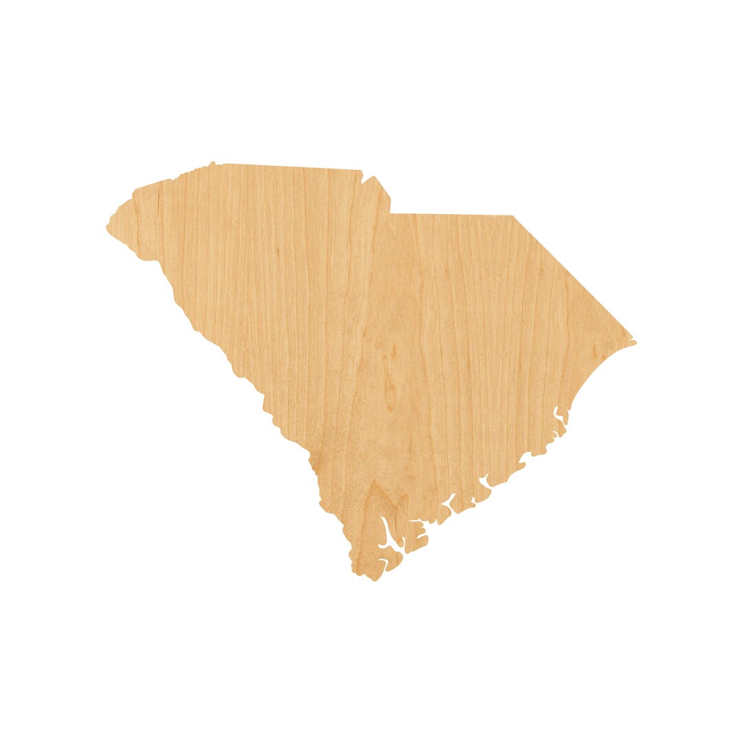 South Carolina Laser Cut Out Wood Shape Craft Supply Woodcraft Cutout