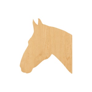 Horse Head 2 Laser Cut Out Wood Shape Craft Supply – Woodcraft Cutout