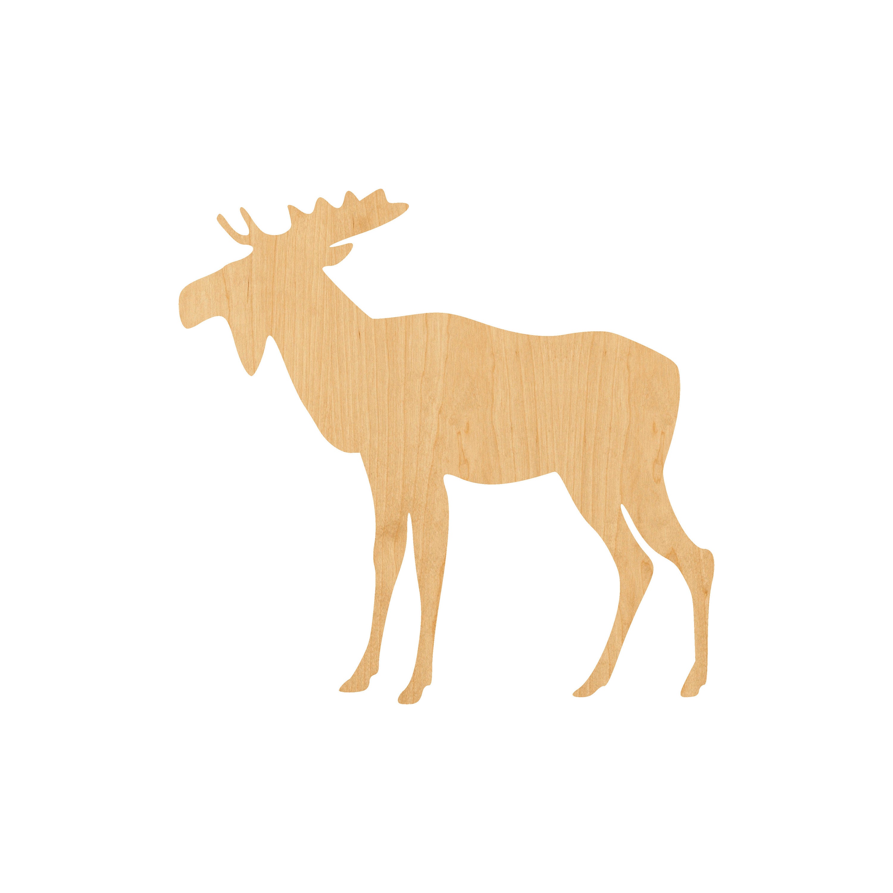 Moose - Laser Cut Out Unfinished Wood Craft Shape MUS18 Moose - Laser Cut Out Unfinished Wood Craft Shape MUS18