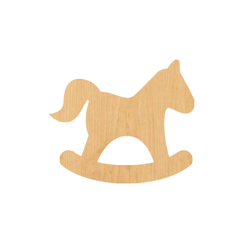 Rocking Horse 2 Outline Laser Cut Out Wood Shape Craft Supply Etsy