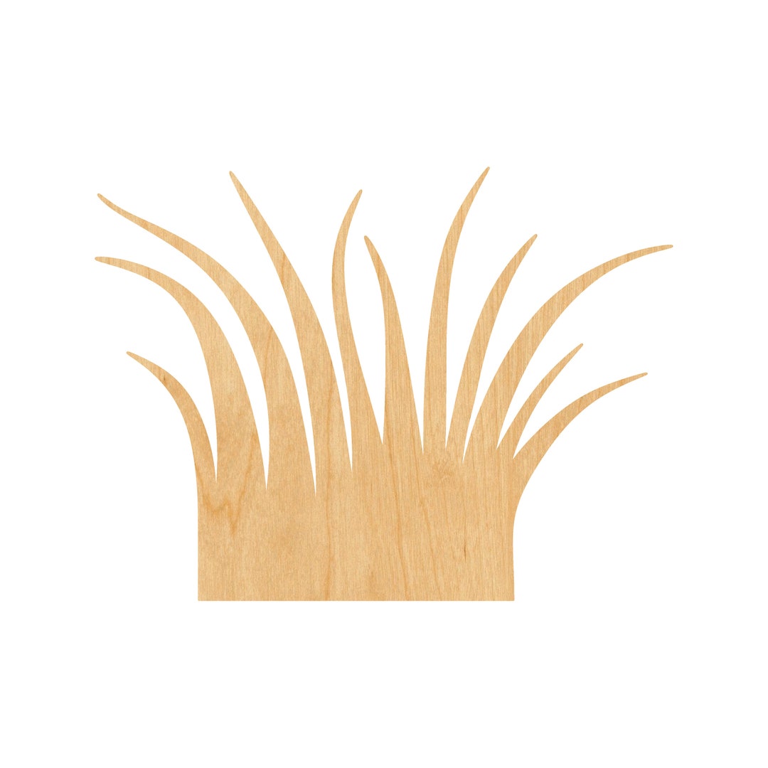 Grass Laser Cut Out Wood Shape Craft Supply Woodcraft Cutout Etsy
