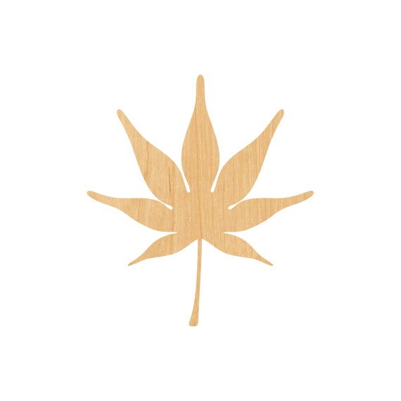 Leaf Maple - Laser Cut Out Unfinished Wood Craft Shape LEF30 Leaf Maple - Laser Cut Out Unfinished Wood Craft Shape LEF30