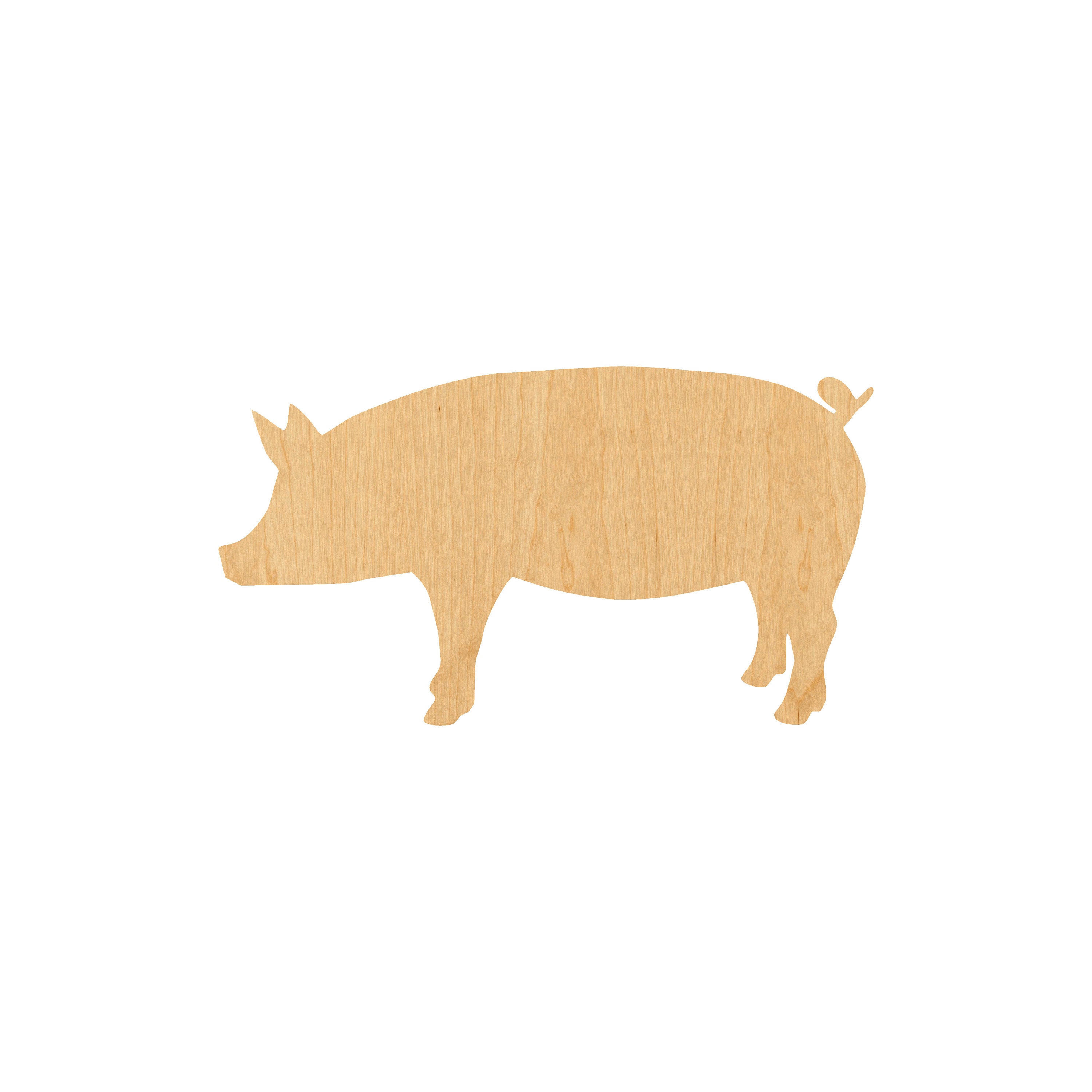 Pig - Laser Cut Out Unfinished Wood Craft Shape PIG16 Pig - Laser Cut Out Unfinished Wood Craft Shape PIG16