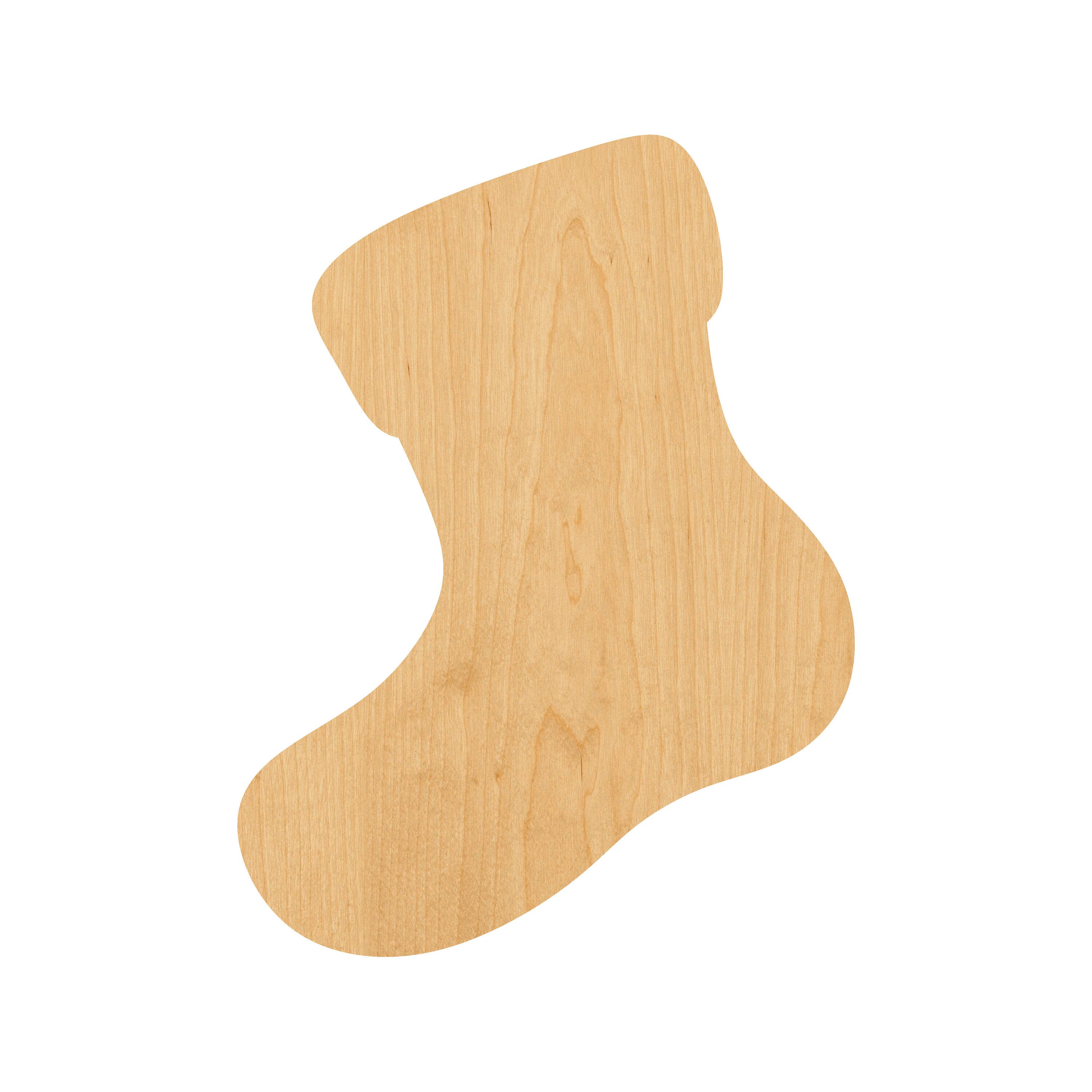 Stocking - Laser Cut Out Unfinished Wood Craft Shape XMS83 Stocking - Laser Cut Out Unfinished Wood Craft Shape XMS83