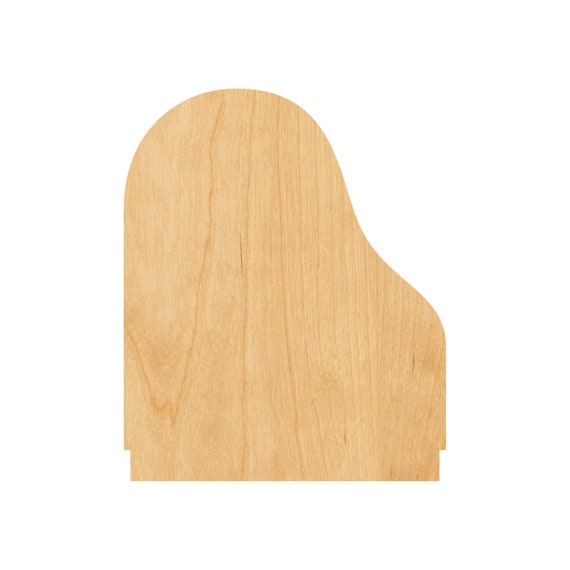 Music Piano - Laser Cut Out Unfinished Wood Craft Shape MSC49 Music Piano - Laser Cut Out Unfinished Wood Craft Shape MSC49