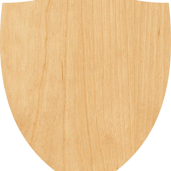 Shield Laser Cut Out Wood Shape Craft Supply - Woodcraft Cutout