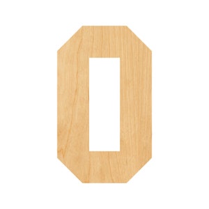 Number 0 Laser Cut Out Wood Shape Craft Supply - Woodcraft Cutout