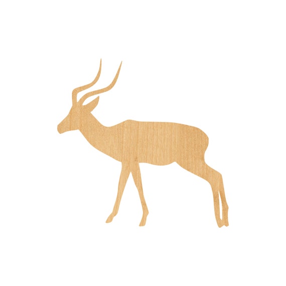 Antelope - Laser Cut Out Unfinished Wood Craft Shape ANML79 Antelope - Laser Cut Out Unfinished Wood Craft Shape ANML79