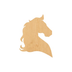 Horse Head 1 Laser Cut Out Wood Shape Craft Supply – Woodcraft Cutout