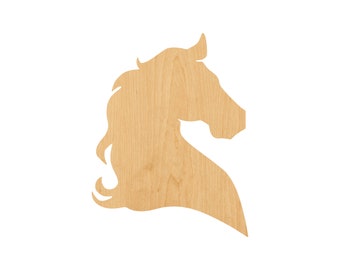 Horse Head 4 Laser Cut Out Wood Shape Craft Supply \u2013 Woodcraft Cutout