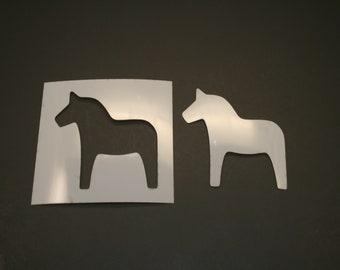 Dala Horse Reusable Mylar Stencil - Art Supplies