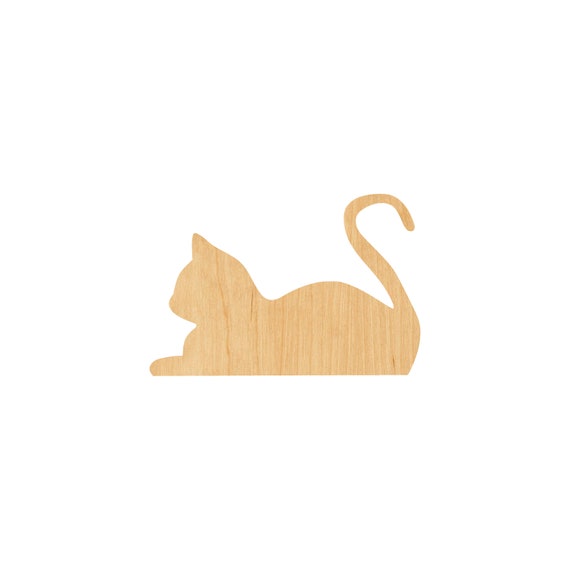 Cat - Laser Cut Out Unfinished Wood Craft Shape CAT9 Cat - Laser Cut Out Unfinished Wood Craft Shape CAT9