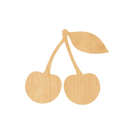 Food Cherries - Laser Cut Out Unfinished Wood Craft Shape FOD49 Food Cherries - Laser Cut Out Unfinished Wood Craft Shape FOD49