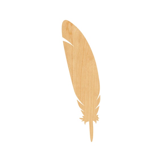 Bird Feather - Laser Cut Out Unfinished Wood Craft Shape XTR11 Bird Feather - Laser Cut Out Unfinished Wood Craft Shape XTR11