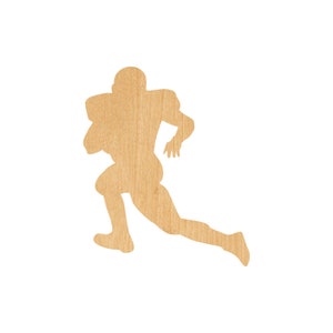 Football Player Laser Cut Out Wood Shape Craft Supply - Woodcraft Cutout