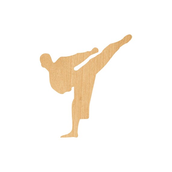 Sport Karate - Laser Cut Out Unfinished Wood Craft Shape SPT73 Sport Karate - Laser Cut Out Unfinished Wood Craft Shape SPT73