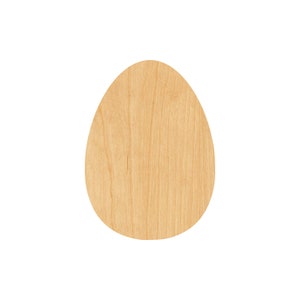 Egg Laser Cut Out Wood Shape Craft Supply - Woodcraft Cutout