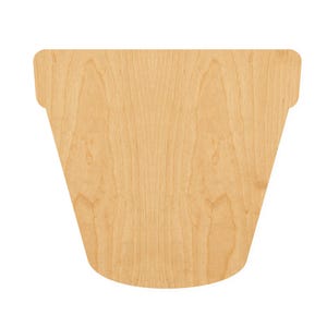 Flower Pot Wood Cutout Shape, Unfinished Craft Shape for Signs and Decor